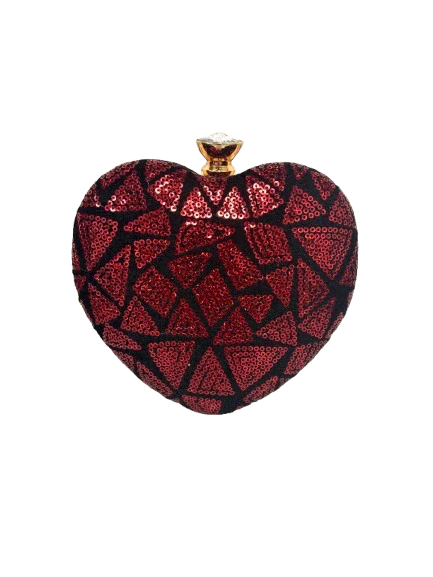 Talianske čokoládové pralinky - GLITTER HEART DARK RED 270g