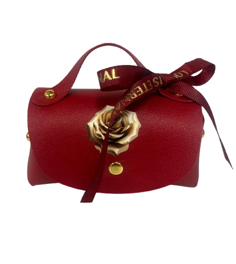 Talianske čokoládové pralinky - MIX - KABELKA KOŽA STUHA