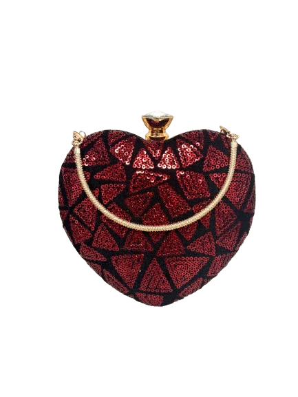 Talianske čokoládové pralinky - GLITTER HEART DARK RED 270g