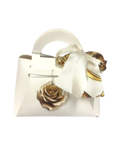 Talianske čokoládové pralinky - WHITE - Taška koža M 100g