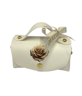 Talianske čokoládové pralinky - WHITE - KABELKA KOŽA STUHA