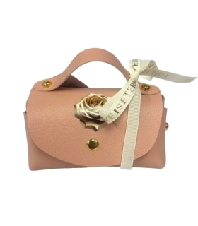 Talianske čokoládové pralinky - PINK - KABELKA KOŽA STUHA