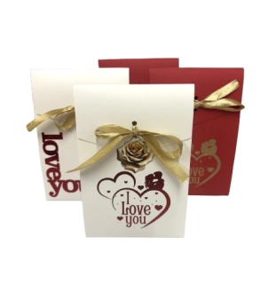 Talianske čokoládové pralinky - papier  I LOVE YOU  MIX  60g